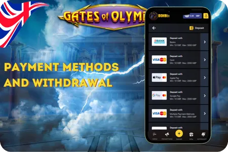 Gatesofolympus Payment Methods and Withdrawal