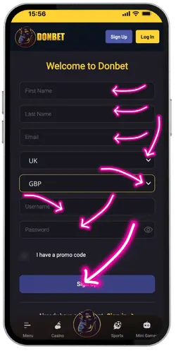 Enter personal details to play Gates of Olympus online real money